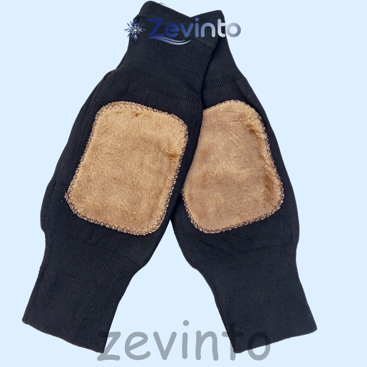 Zevinto Cozy Knee Warmers with Padding (Fur On Knee)