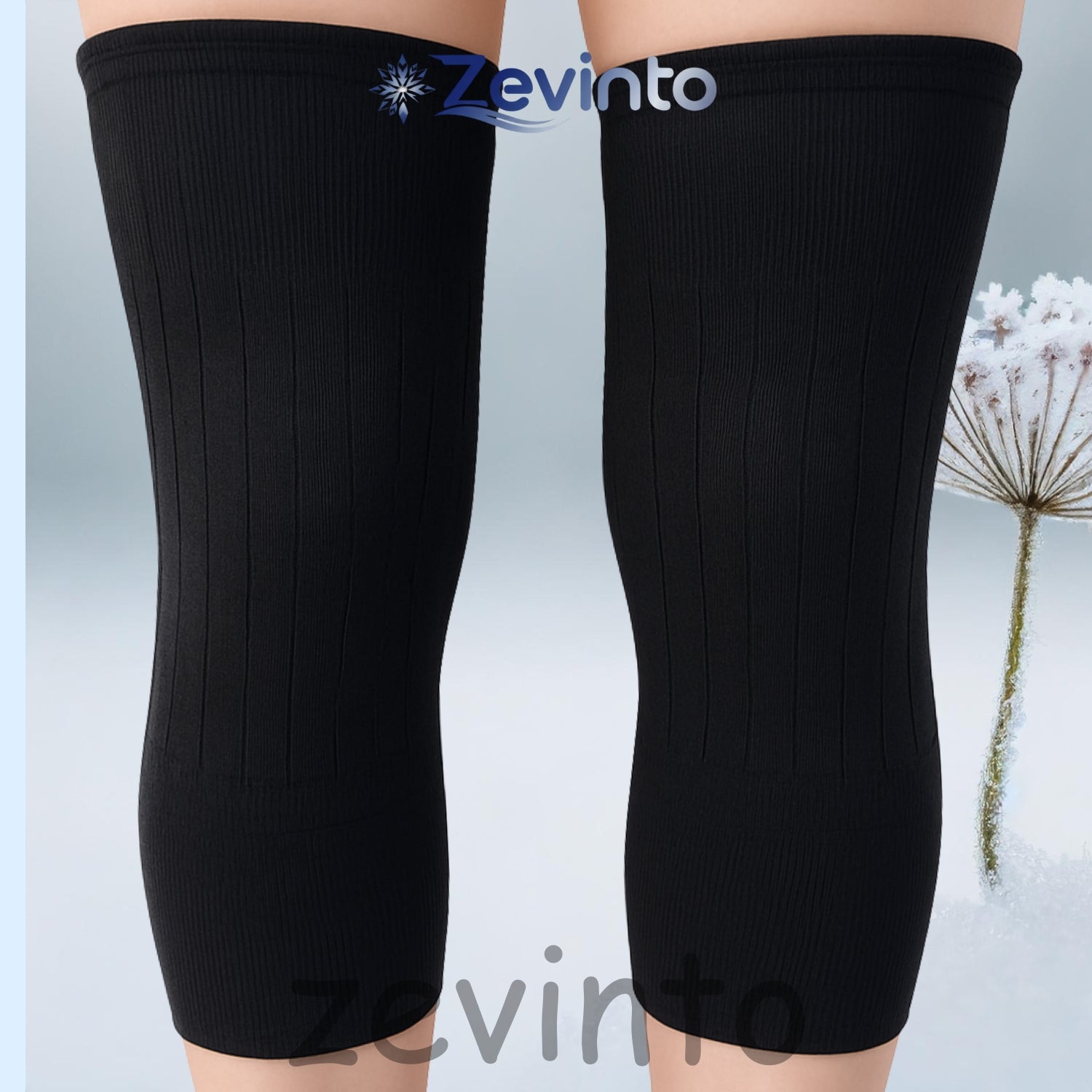 Zevinto Cozy Knee Warmers with Padding (Fur On Knee)