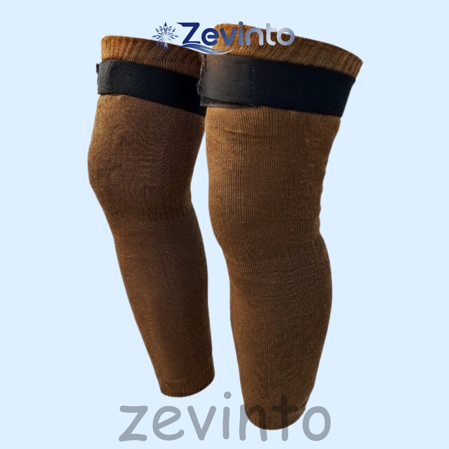 Zevinto Winter Knee & Leg Warmer with Adjustable Belt (Wool Inside)