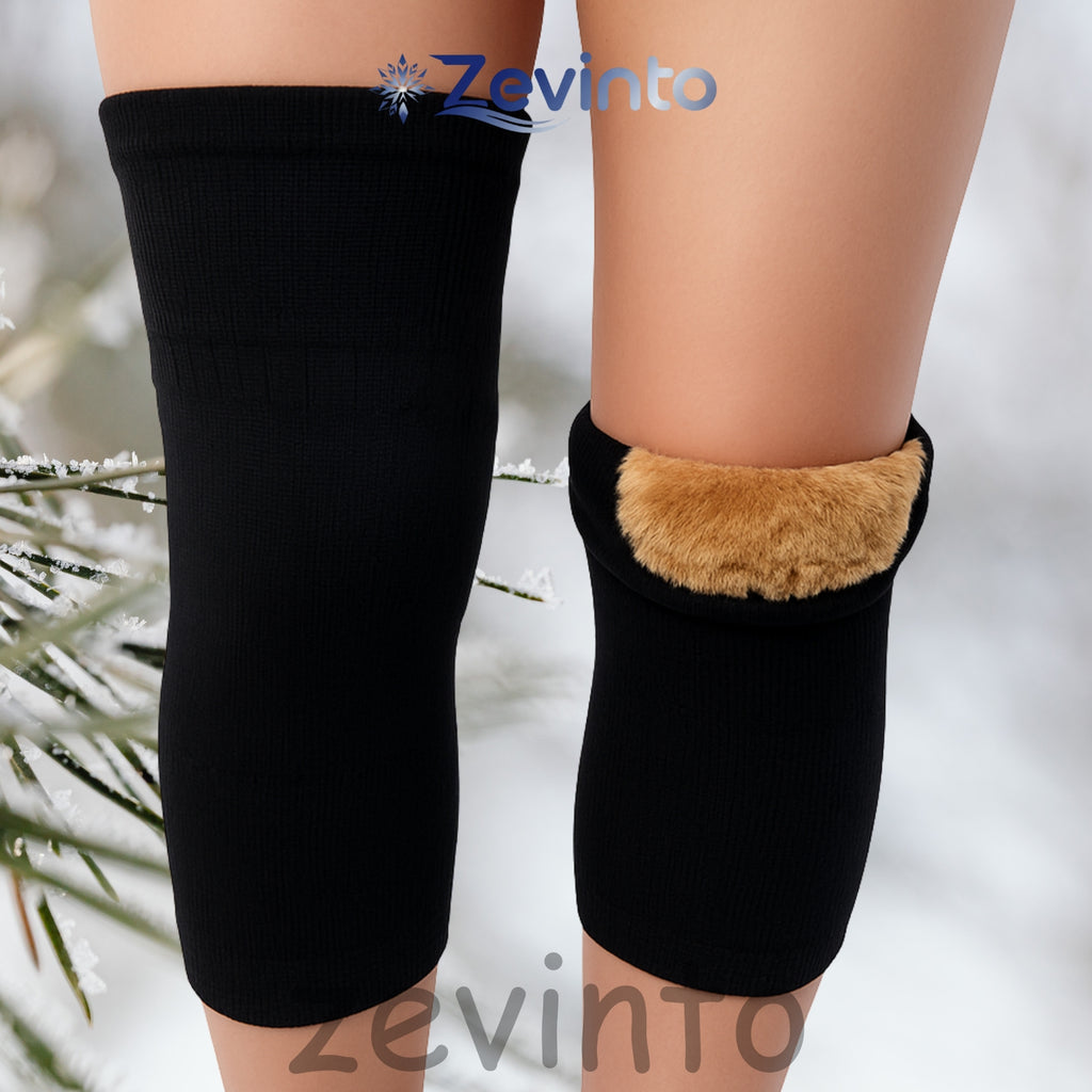 Zevinto Cozy Knee Warmers with Padding (Fur On Knee)