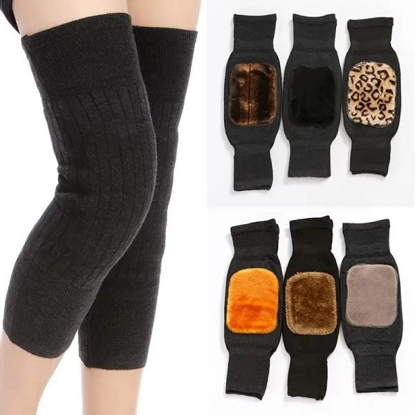 Cozy Woolen Knee Warmers with Padding