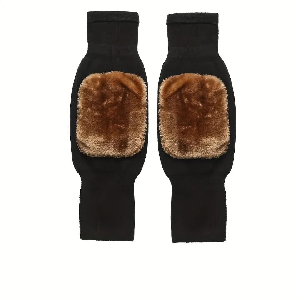 Cozy Woolen Knee Warmers with Padding